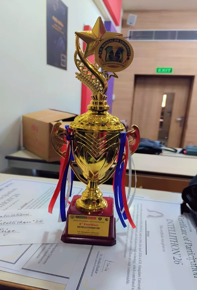 Third-position INTELLITHON 2026 trophy